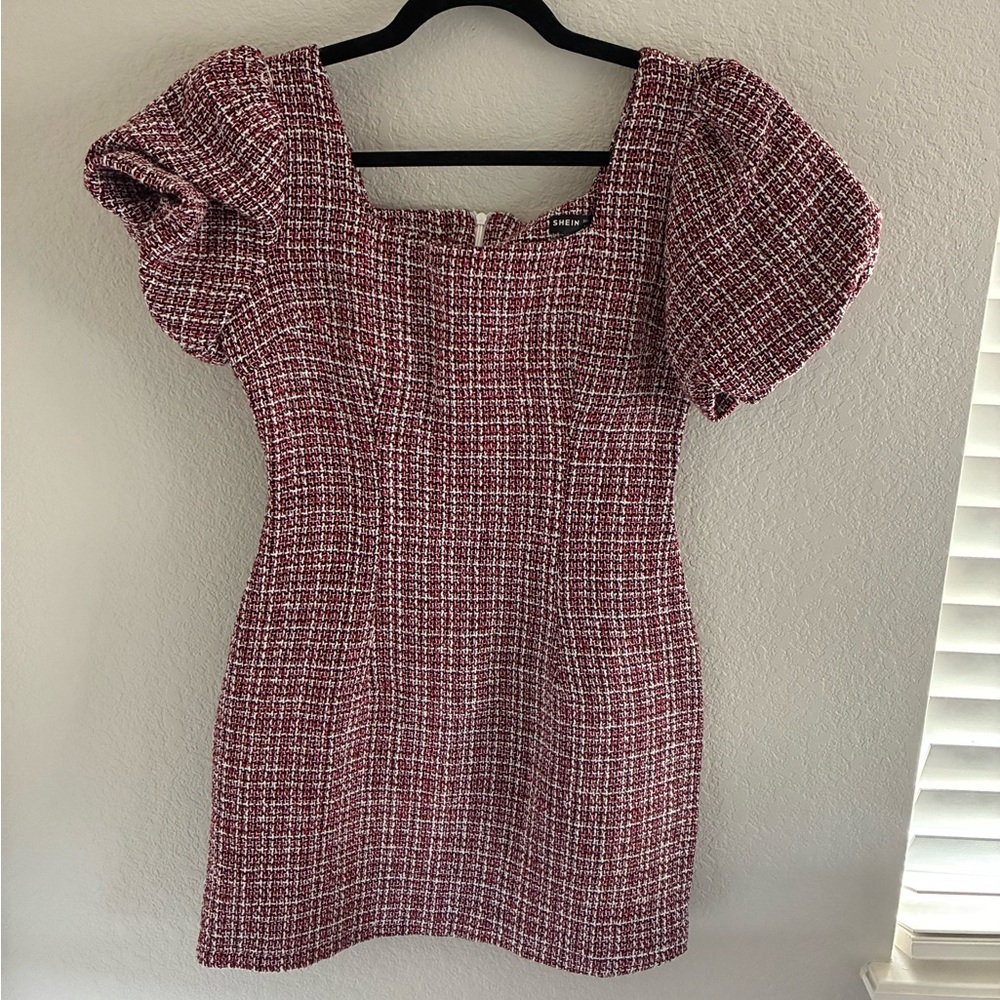SHEIN Mini Dress with Puffed Sleeves